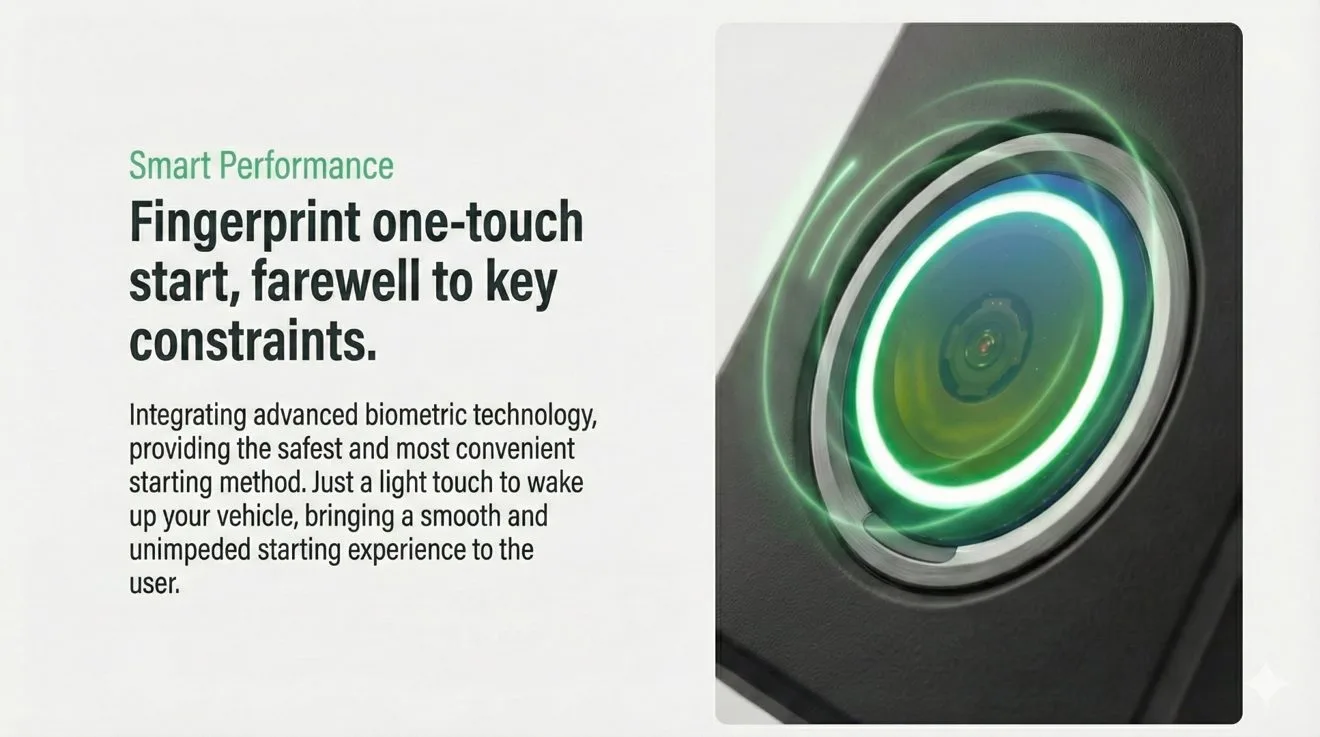 Fingerprint one-touch start, farewell to key constraints.